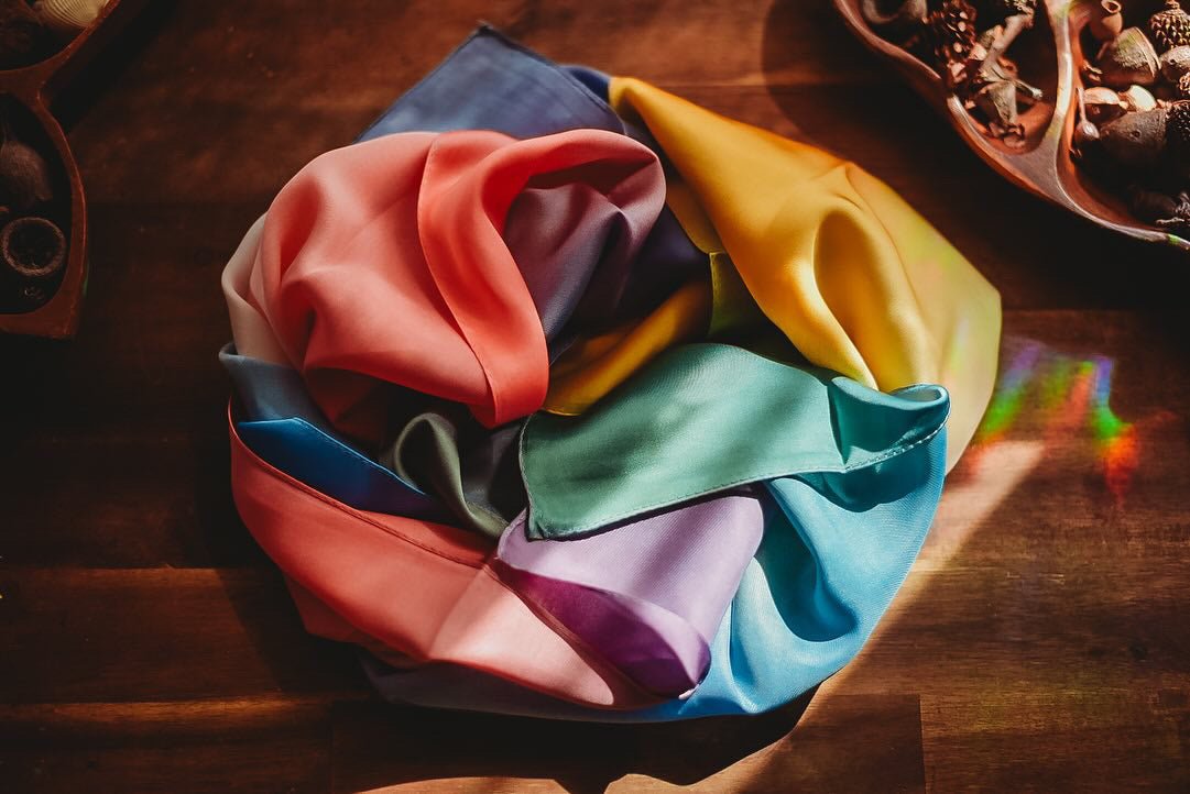 Vegan Play Silks - assorted colours -Sensory Silk