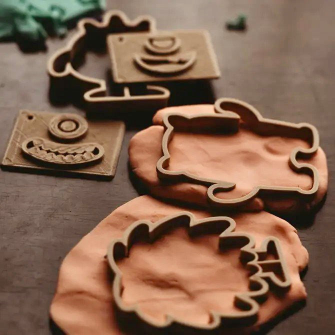 Halloween Monster Playdough Eco Stamp Set of 7.