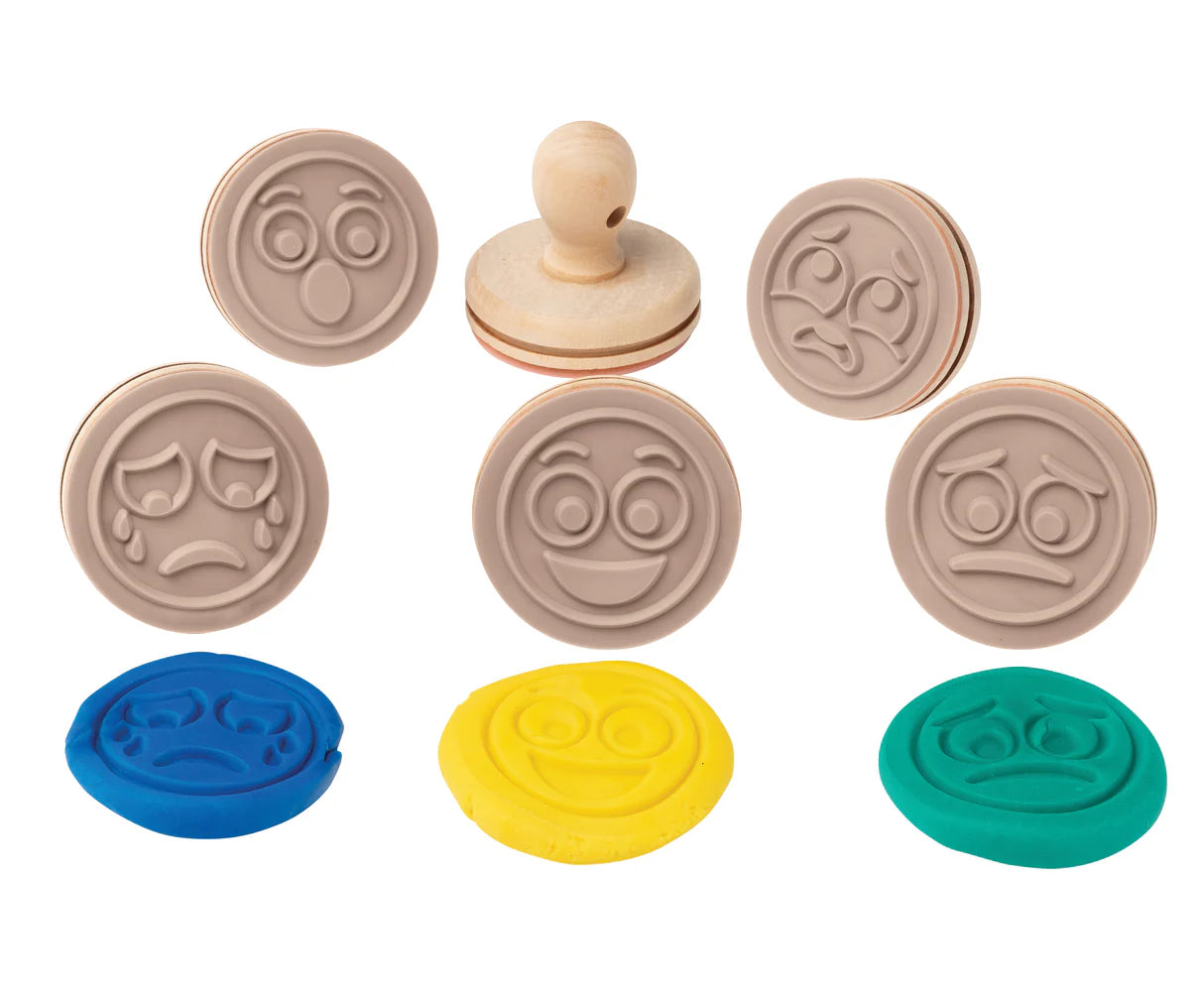 Wooden Dough Stamps - Emotions