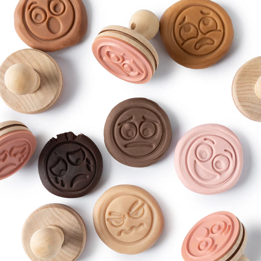 Wooden Dough Stamps - Emotions