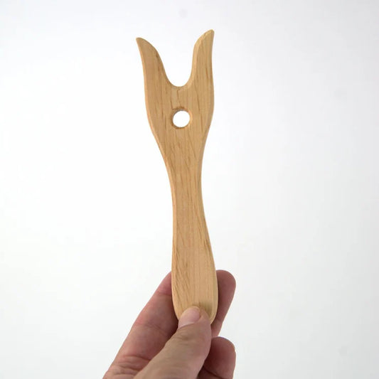 Wooden Lucet Braiding Fork for Viking Cords and Medieval Rope Making
