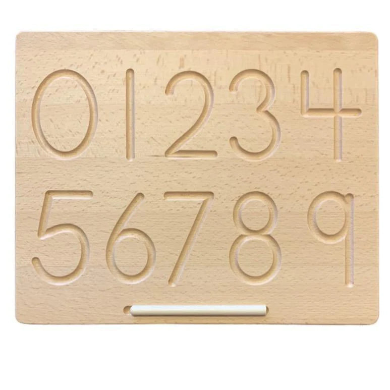 Montessori Number and Shape Tracing Board- Double sided