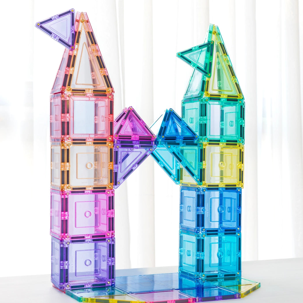 Learn & Grow Magnetic Tiles - Pastel Builders Pack -112 piece