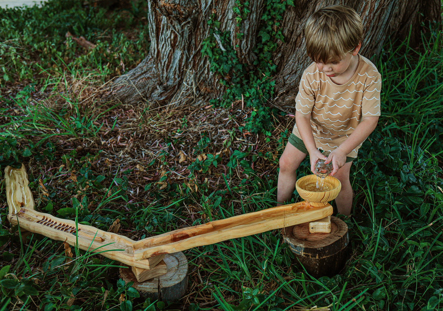 Wooden Water Way set