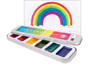 Creamy colours Watercolours paint- Glitter