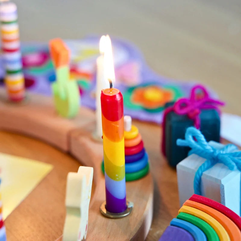 Ahrens Celebration Ring Candles - Rainbow