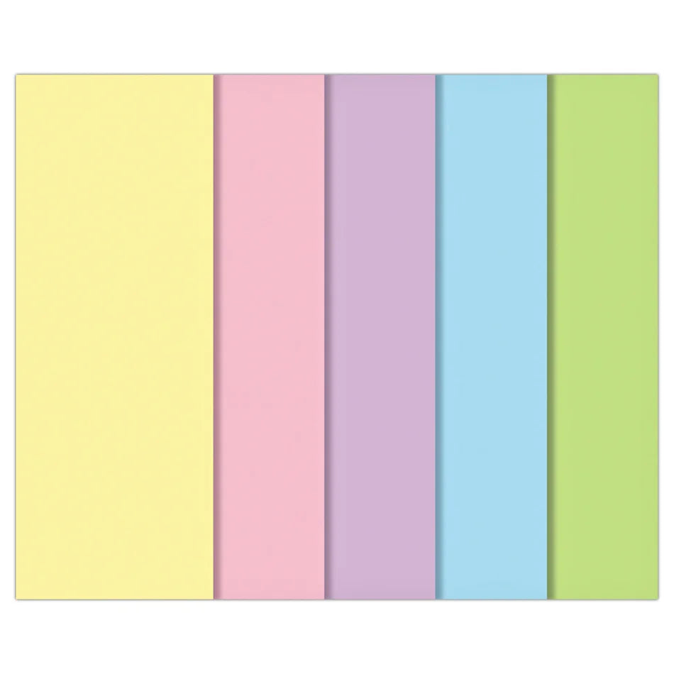 URSUS Window Star Folding Paper with Instructions - 80 Sheets 6x16cm, 5 Colours - Pastel