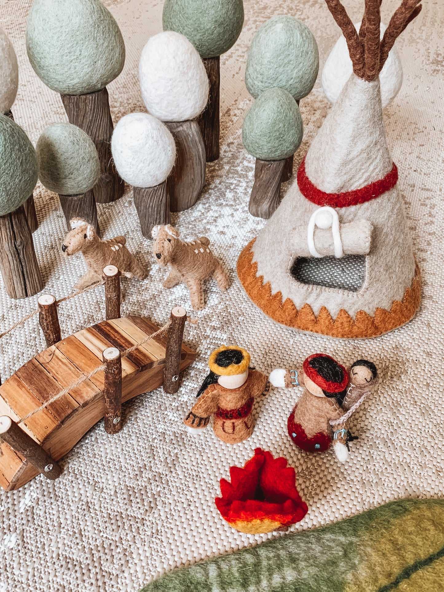 Earth Felt Trees 3pc- Summer