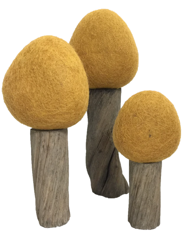 Earth Felt Trees 3pc- Spring