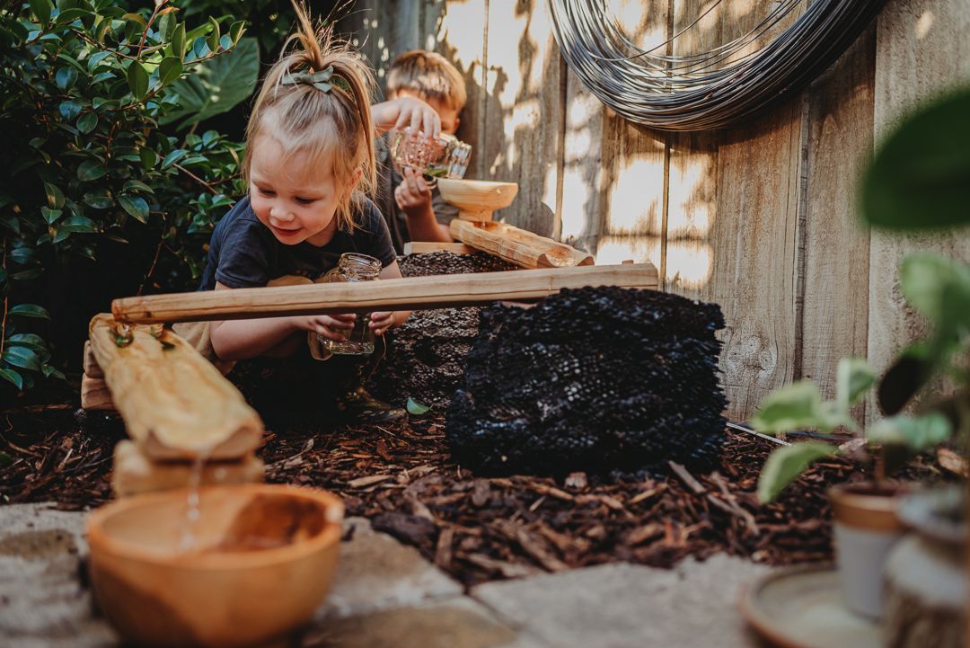 Wooden Water Way set