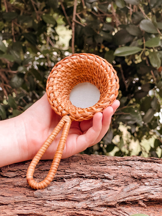 Natural Rattan Weaved Strainer