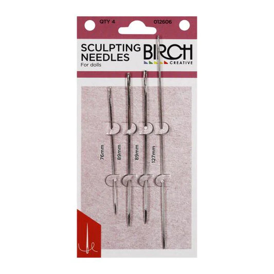 Doll Sewing Needle Set for Sculpting 4 needles - 127mm 2x89mm 76mm
