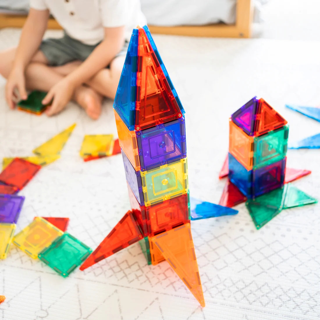 Learn & Grow Magnetic Tiles - 64 piece set