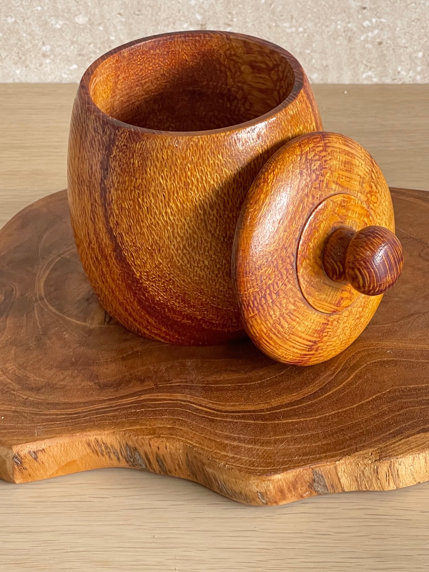 Wooden Trinket Pot and removable Lid