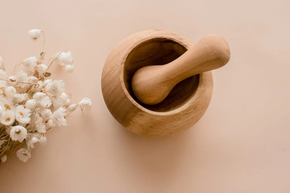 Wooden Mortar & Pestle