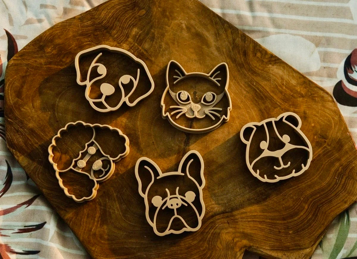 Pet Friends Eco Cutter Set - 5 Animal Faces