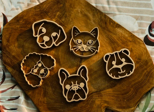 Pet Friends Eco Cutter Set - 5 Animal Faces