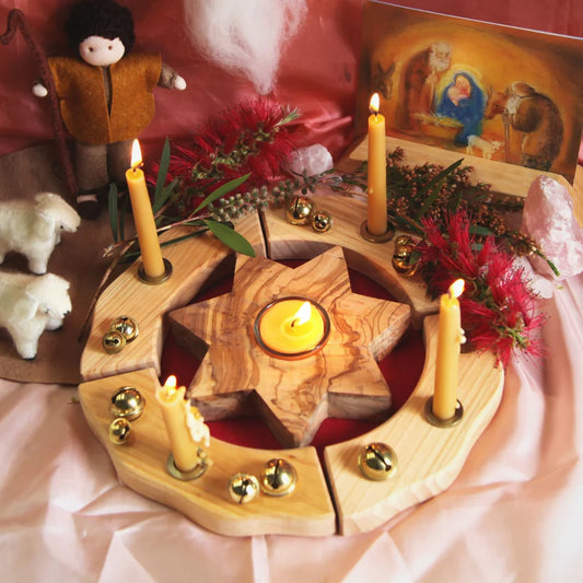 Dipam Beeswax Birthday Ring Candle: 11x1.3cm