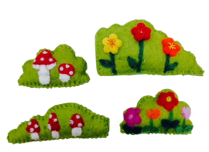 Flower & Toadstool Bush Set