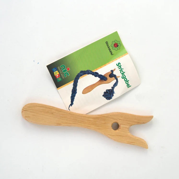 Wooden Lucet Braiding Fork for Viking Cords and Medieval Rope Making