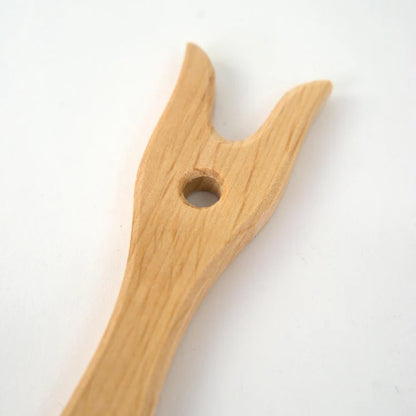 Wooden Lucet Braiding Fork for Viking Cords and Medieval Rope Making