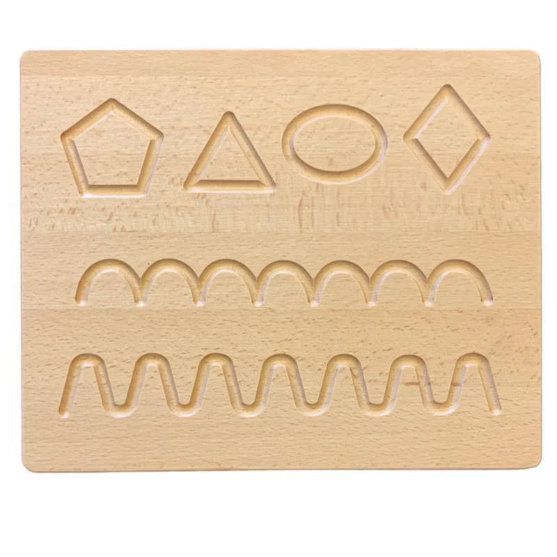 Montessori Number and Shape Tracing Board- Double sided