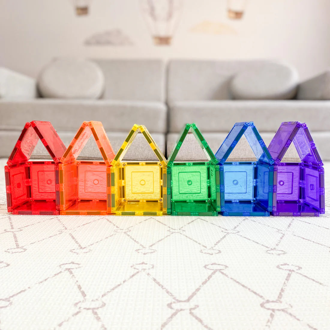 Learn & Grow Magnetic Tiles - Small Square Pack (36 piece)