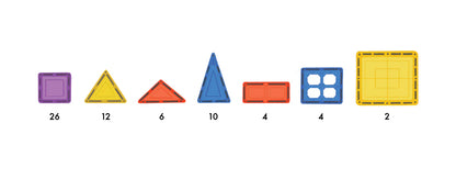 Learn & Grow Magnetic Tiles - 64 piece set