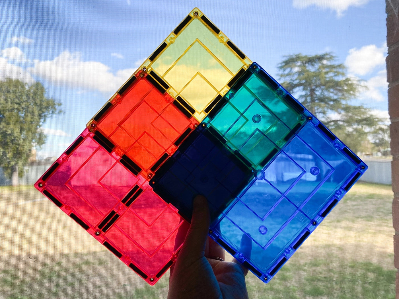 Learn & Grow Magnetic Tiles - Large Square Pack- 8 piece