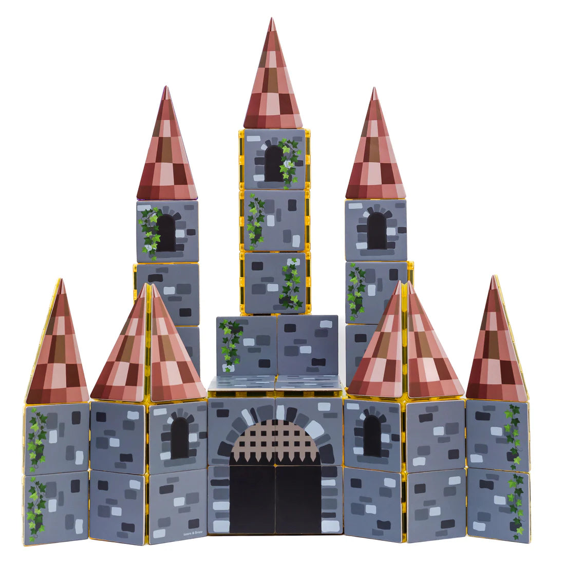 Learn & Grow Magnetic Tile Topper - Castle Pack (40 Piece)