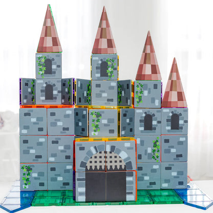 Learn & Grow Magnetic Tile Topper - Castle Pack (40 Piece)