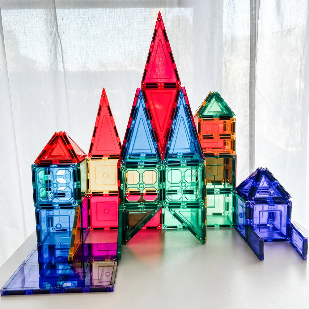 Learn & Grow Magnetic Tiles - 64 piece set