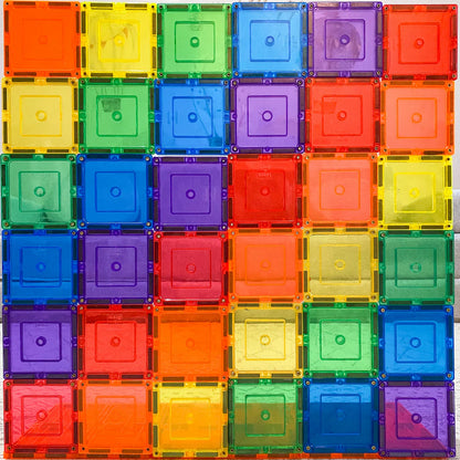 Learn & Grow Magnetic Tiles - Small Square Pack (36 piece)