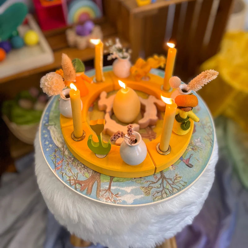 Dipam Beeswax Birthday Ring Candle: 11x1.3cm