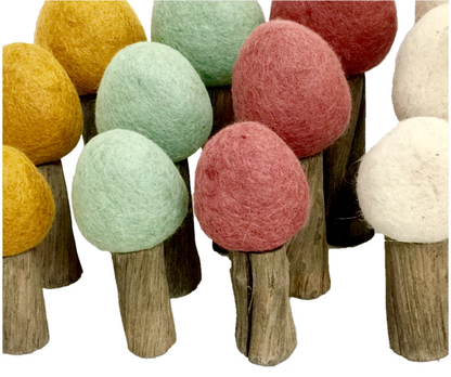 Earth Felt Trees 3pc- Winter