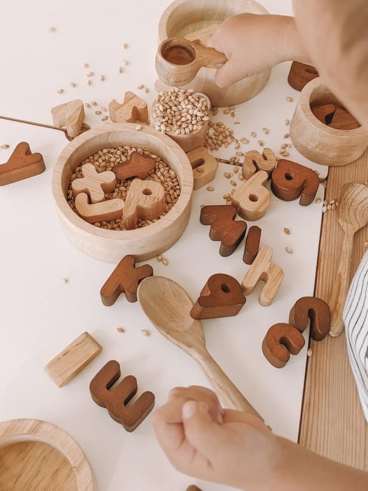 Wooden Letters - Lowercase and Capital letter options
