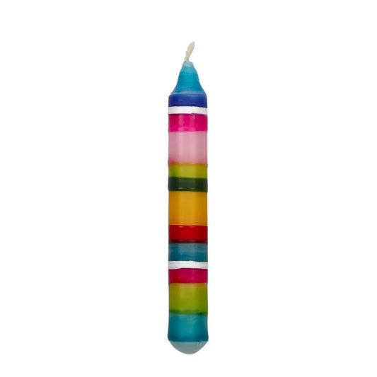 Ahrens Celebration Ring Candles - Striped, Multicoloured