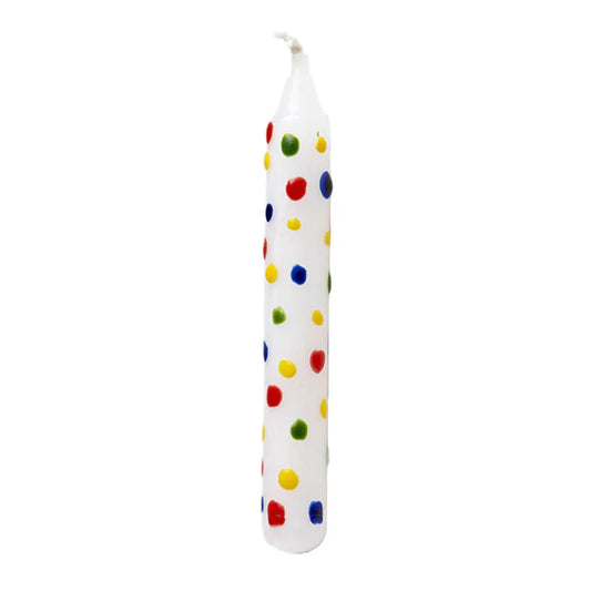 Ahrens Celebration Ring Candles-Confetti White
