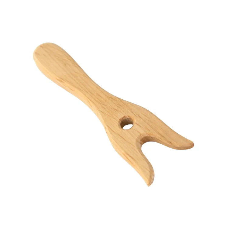 Wooden Lucet Braiding Fork for Viking Cords and Medieval Rope Making