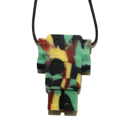 Chew Pendant- Robot- Camo