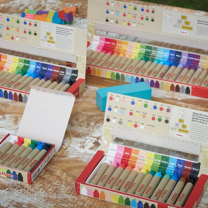 Kitpas Medium Stick Rice Wax Crayons 12 Colours