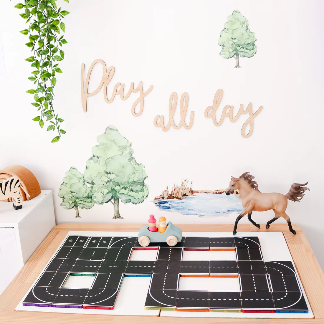 Learn & Grow Magnetic Tile Topper - Road Pack (40 Piece)