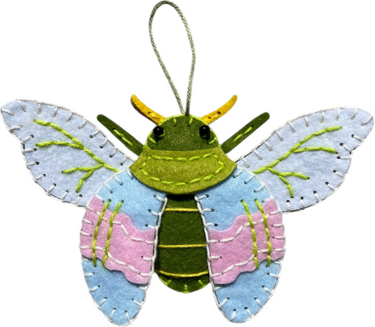 DIY Felt Craft Kit - Blue/Pink Wing Bug