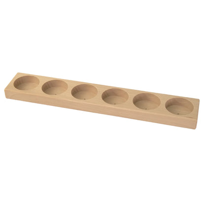 Wooden Holder for 6 Glass 100ml Paint Jars (holes 5cm) - Holder Only