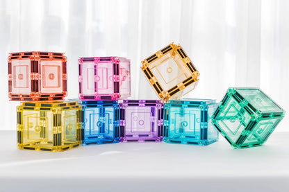 Learn & Grow Magnetic Tiles - Pastel Builders Pack -112 piece