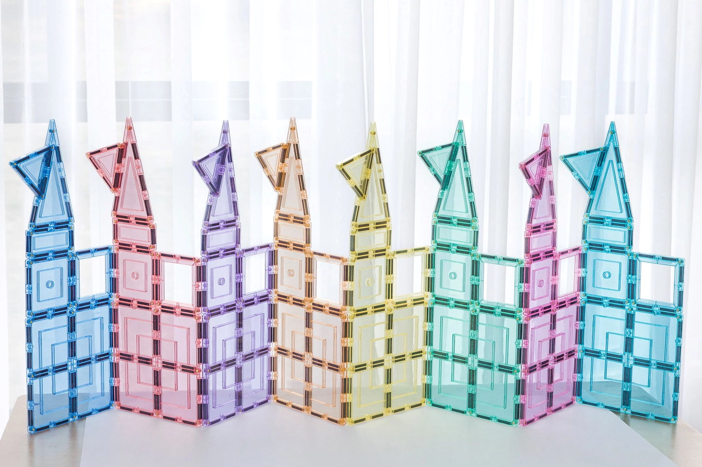 Learn & Grow Magnetic Tiles - Pastel Builders Pack -112 piece