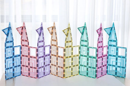 Learn & Grow Magnetic Tiles - Pastel Builders Pack -112 piece