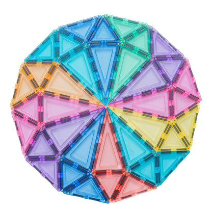 Learn & Grow Magnetic Tiles - Pastel Builders Pack -112 piece