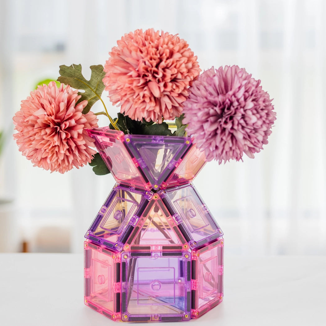 Learn & Grow Magnetic Tiles - Pastel Builders Pack -112 piece