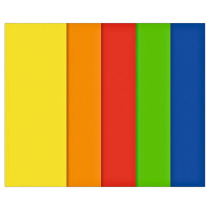 URSUS Window Star Folding Paper with Instructions - 80 Sheets 6x16cm, 5 Colours